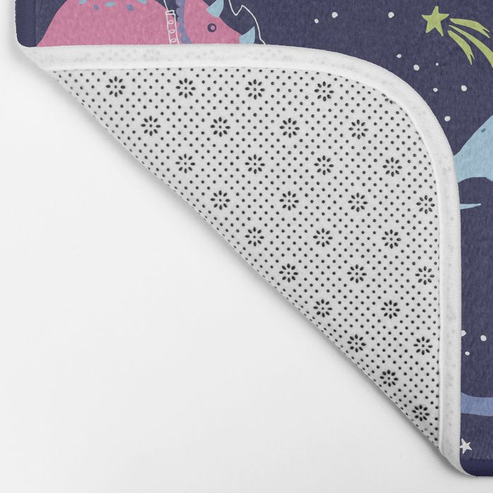 Dinosaurs in Space Bath Mat Gallery Image 2