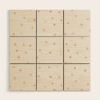 Little Stars Cream & Peach Wood Wall Art Gallery Image 1