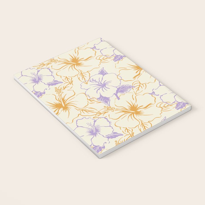 Colorful tropical hibiscus flower art pattern Notebook Gallery Image 3