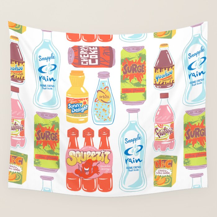 90s Drinks Wall Tapestry Gallery Image 4