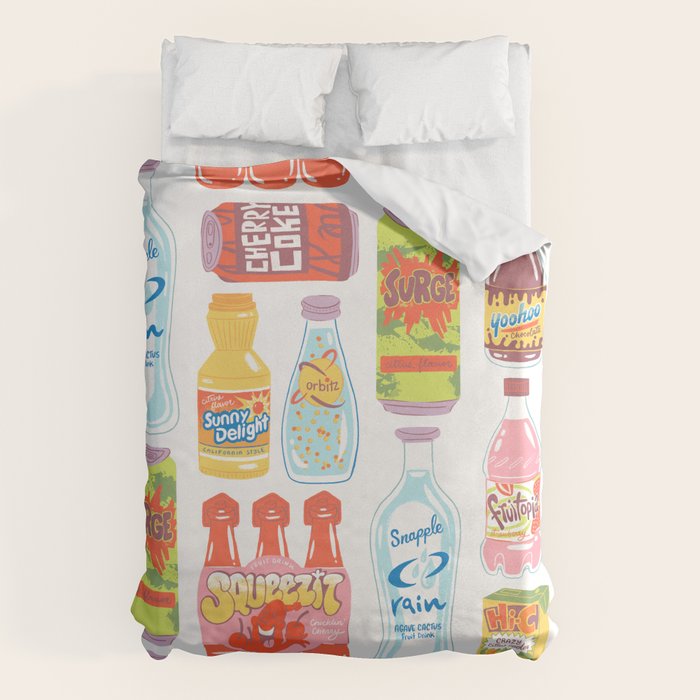 90s Drinks Duvet Cover Gallery Image 1