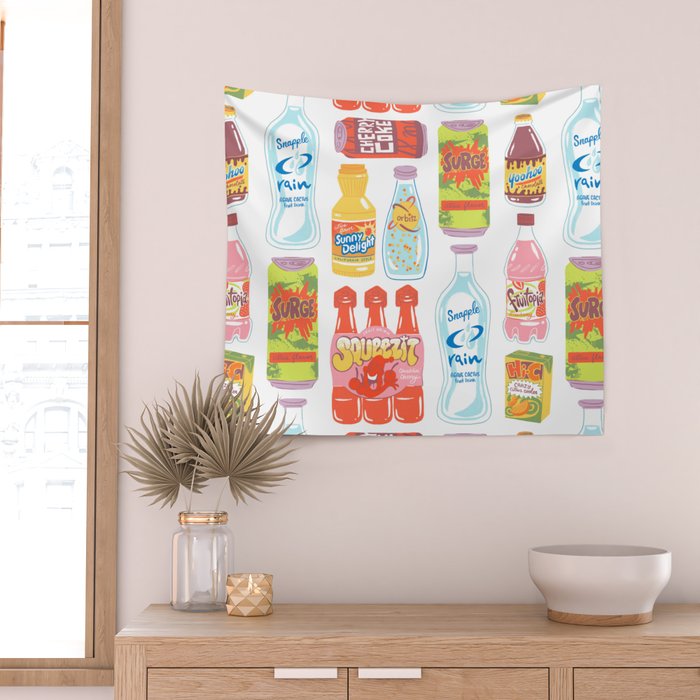 90s Drinks Wall Tapestry Gallery Image 2