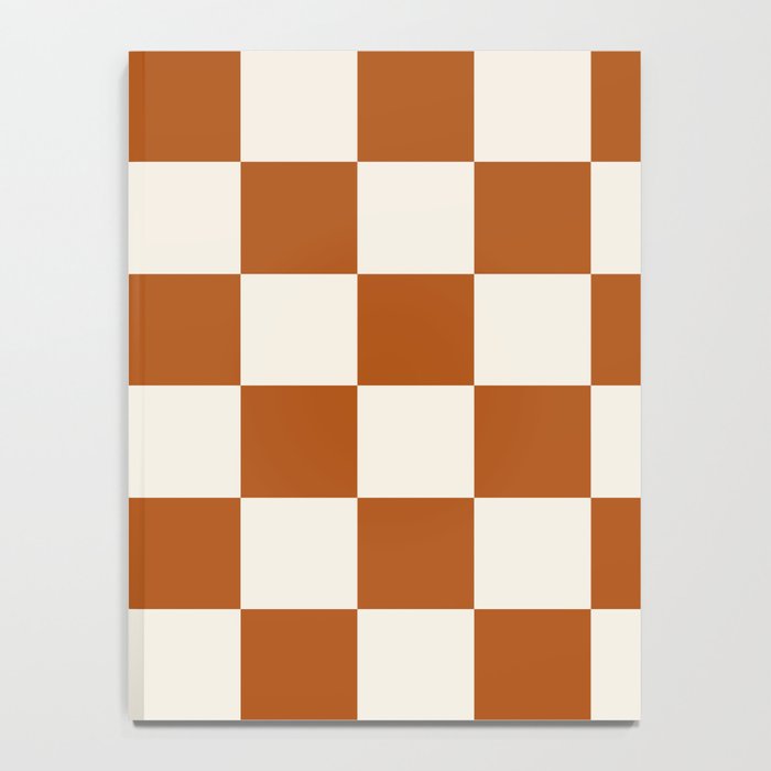 Checkered (Rust Cream) Notebook Gallery Image 4