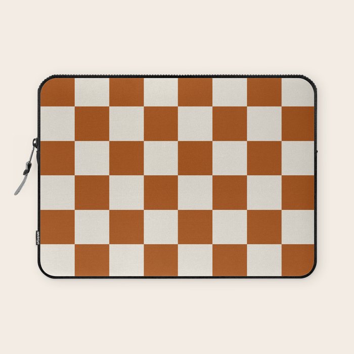 Checkered (Rust Cream) Laptop Sleeve Gallery Image 1