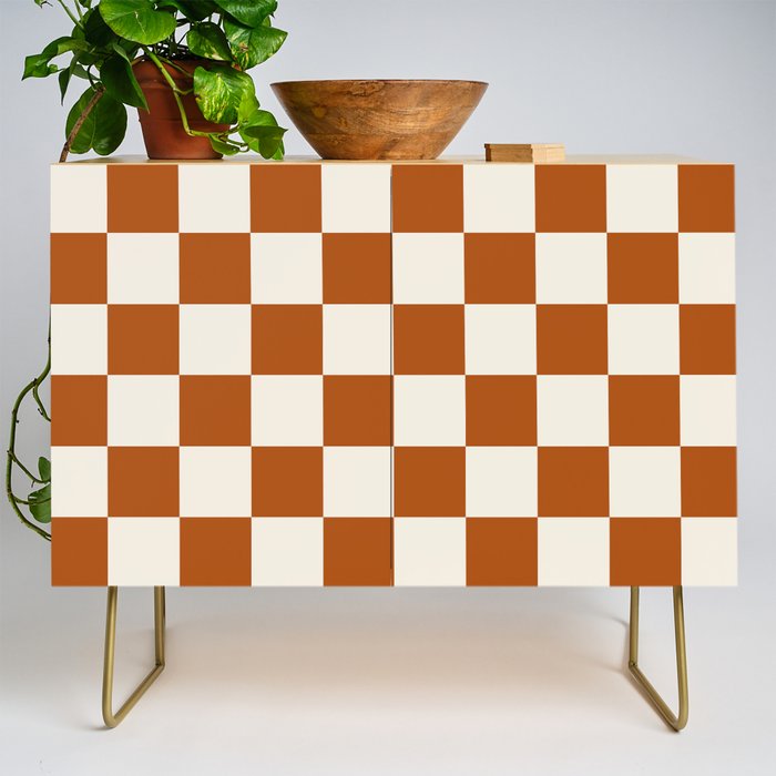 Checkered (Rust Cream) Credenza Gallery Image 1
