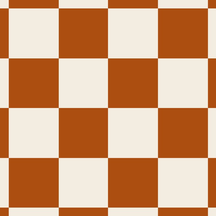 Checkered (Rust Cream) Coffee Mug Gallery Image 2