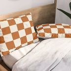 Checkered (Rust Cream) Pillow Sham Gallery Image 2