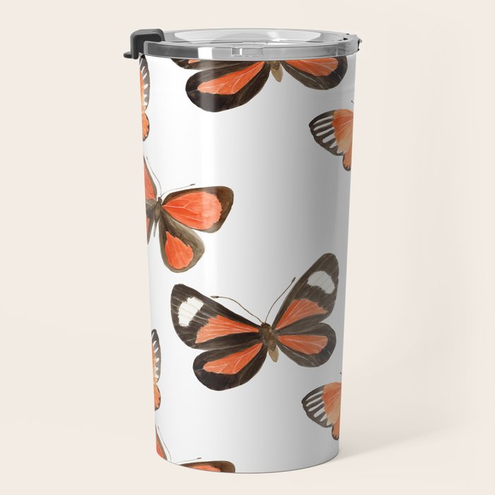 Orange Butterflies Travel Mug Gallery Image 3