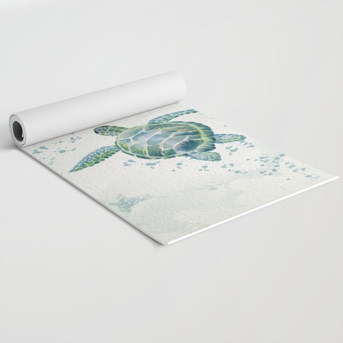 Two Sea Turtles  Yoga Mat Gallery Image 2