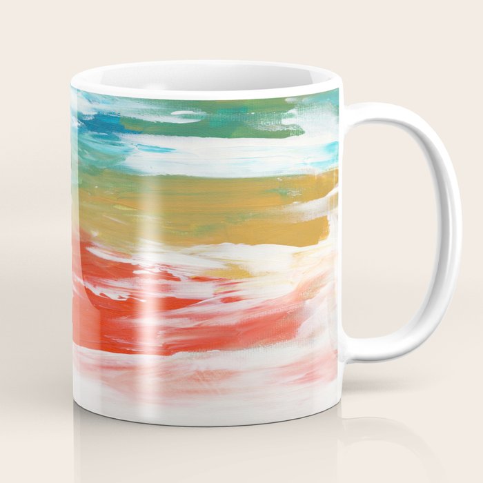 Ejaaz Haniff Colorful Abstract Acrylic Painting 'Storm In Paradise' Coffee Mug Gallery Image 1