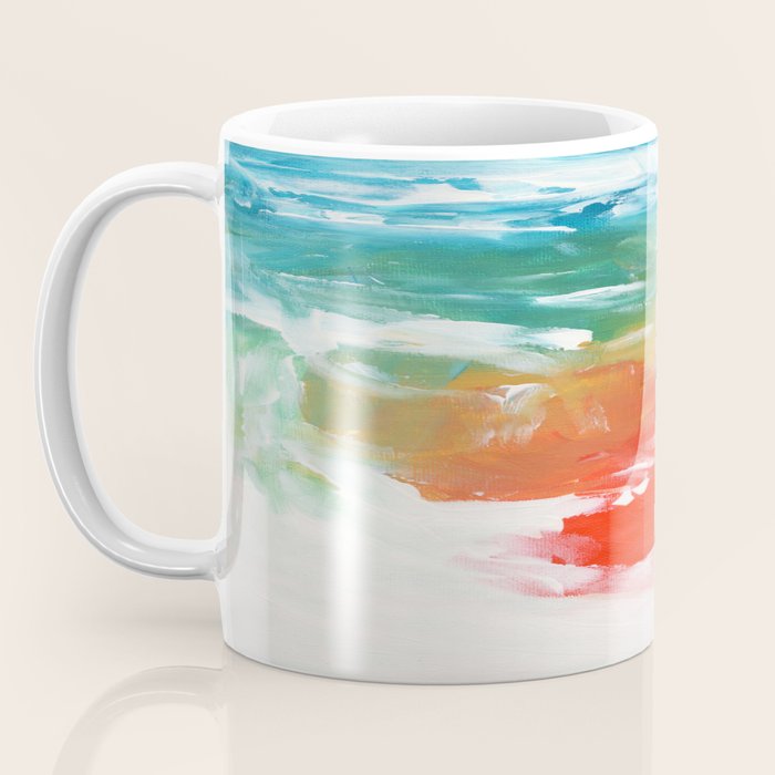 Ejaaz Haniff Colorful Abstract Acrylic Painting 'Storm In Paradise' Coffee Mug Gallery Image 3
