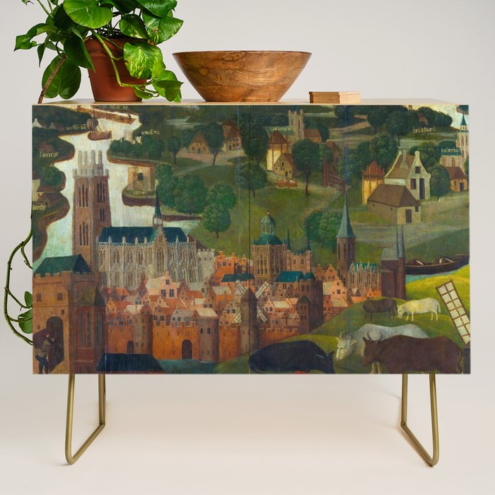 The Saint Elizabethâs Day Flood (c. 1490 - c. 1495) by Master of the St Elizabeth Panels  Credenza Gallery Image 1