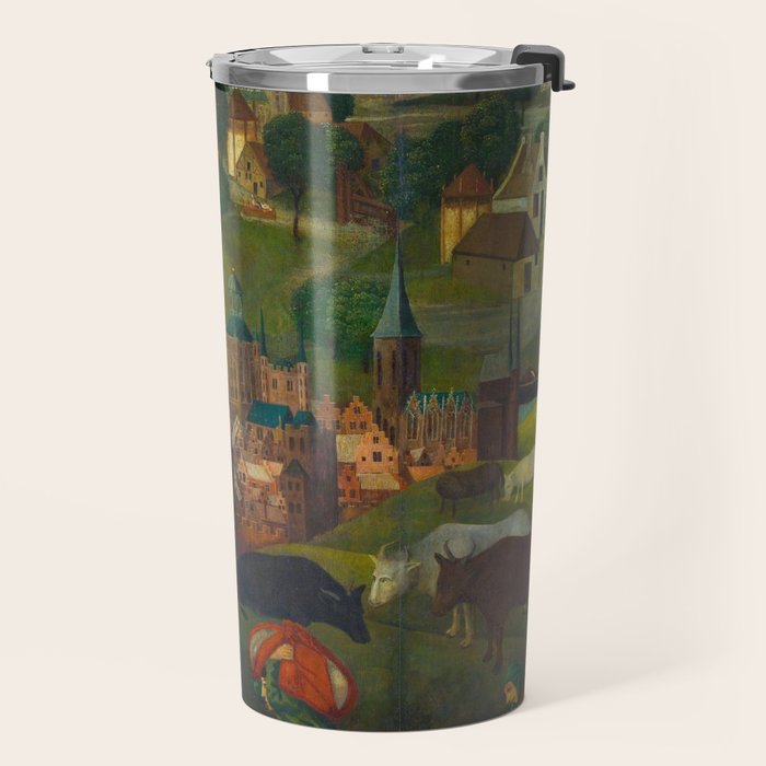 The Saint Elizabethâs Day Flood (c. 1490 - c. 1495) by Master of the St Elizabeth Panels  Travel Mug Gallery Image 2