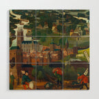 The Saint Elizabethâs Day Flood (c. 1490 - c. 1495) by Master of the St Elizabeth Panels  Wood Wall Art Gallery Image 1