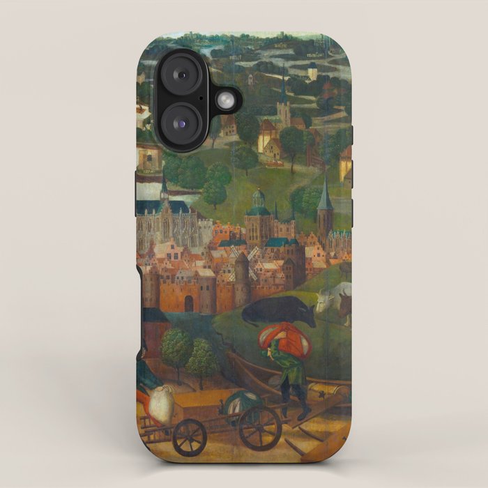 The Saint Elizabethâs Day Flood (c. 1490 - c. 1495) by Master of the St Elizabeth Panels  iPhone Case Gallery Image 1