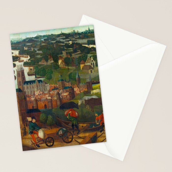 The Saint Elizabethâs Day Flood (c. 1490 - c. 1495) by Master of the St Elizabeth Panels  Stationery Card Gallery Image 2