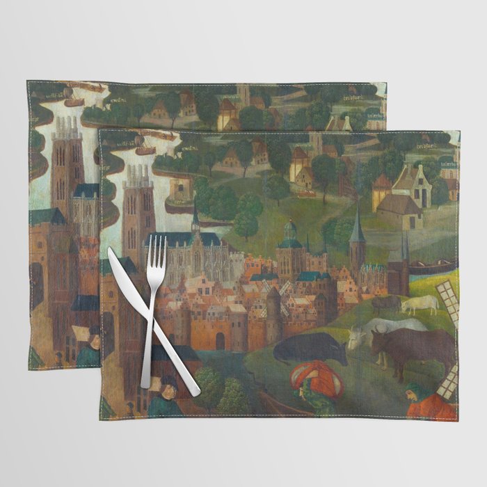 The Saint Elizabethâs Day Flood (c. 1490 - c. 1495) by Master of the St Elizabeth Panels  Placemat Gallery Image 1