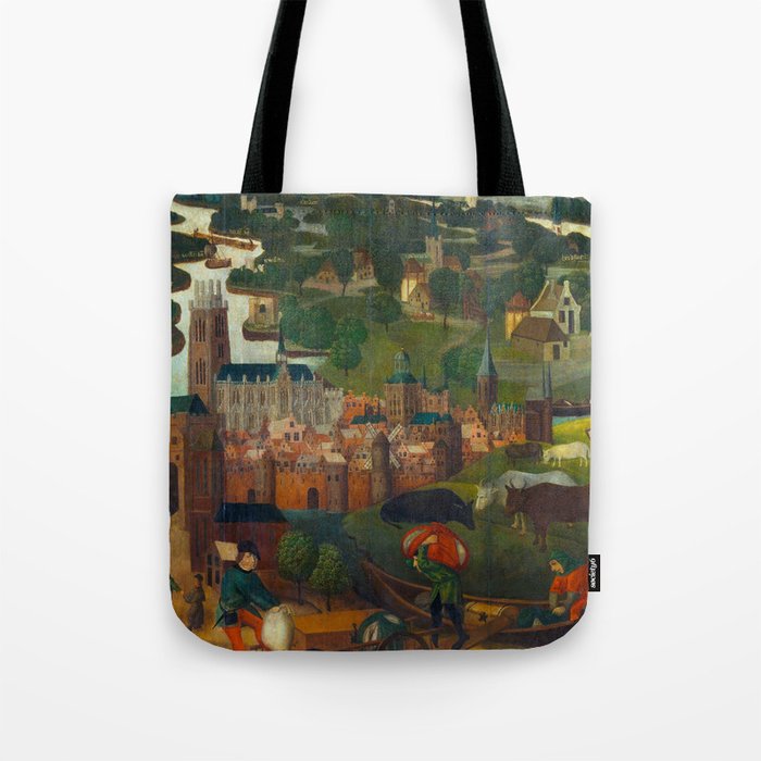 The Saint Elizabethâs Day Flood (c. 1490 - c. 1495) by Master of the St Elizabeth Panels  Tote Bag Gallery Image 1