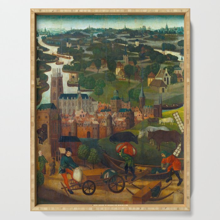 The Saint Elizabethâs Day Flood (c. 1490 - c. 1495) by Master of the St Elizabeth Panels  Serving Tray Gallery Image 1