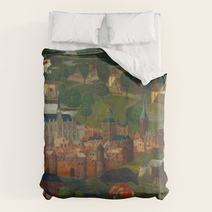 The Saint Elizabethâs Day Flood (c. 1490 - c. 1495) by Master of the St Elizabeth Panels  Duvet Cover Gallery Image 6