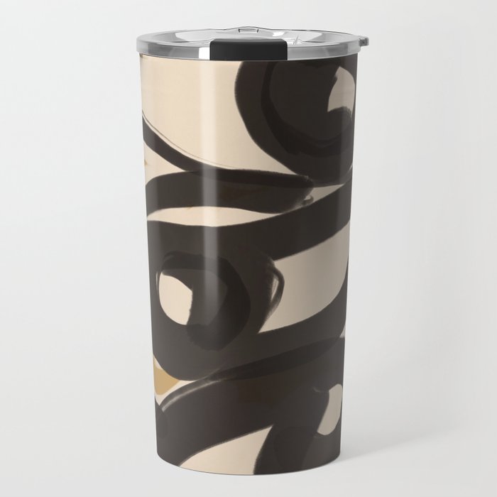 Abstract line art eyes 10 Travel Mug Gallery Image 1