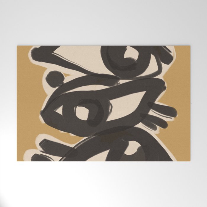 Abstract line art eyes 10 Welcome Mat Gallery Image 1