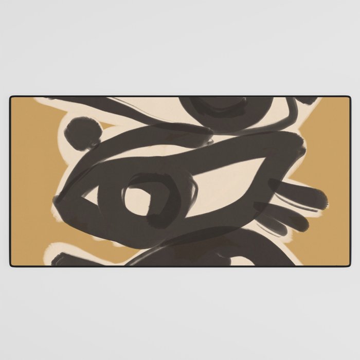 Abstract line art eyes 10 Desk Mat Gallery Image 3