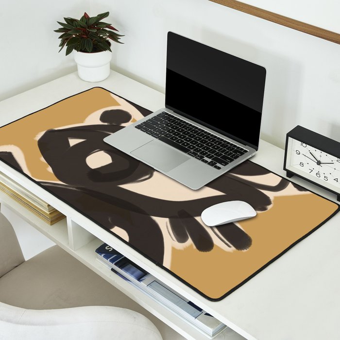 Abstract line art eyes 10 Desk Mat Gallery Image 2