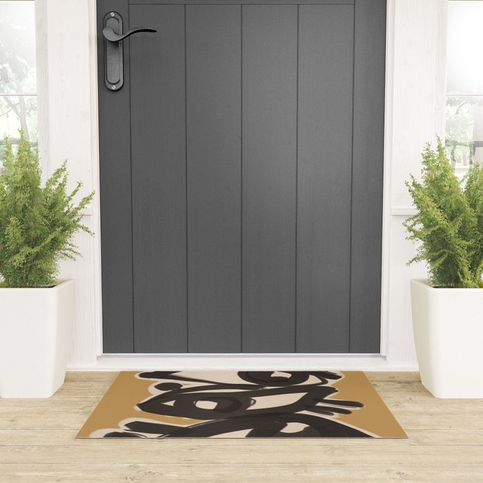 Abstract line art eyes 10 Welcome Mat Gallery Image 3