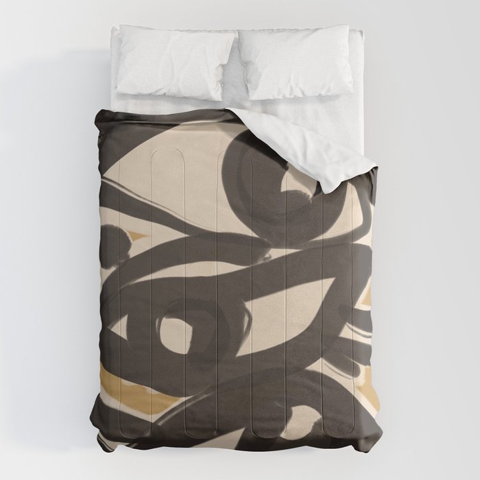 Abstract line art eyes 10 Comforter Gallery Image 1