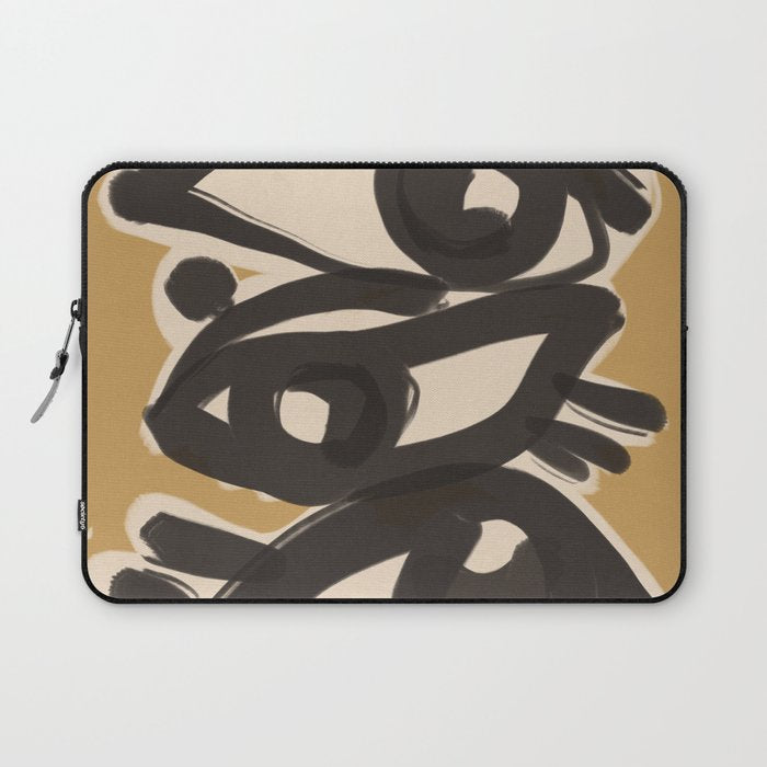 Abstract line art eyes 10 Laptop Sleeve Gallery Image 1