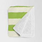 Green Retro Stripes Tomatoes Throw Blanket Gallery Image 3