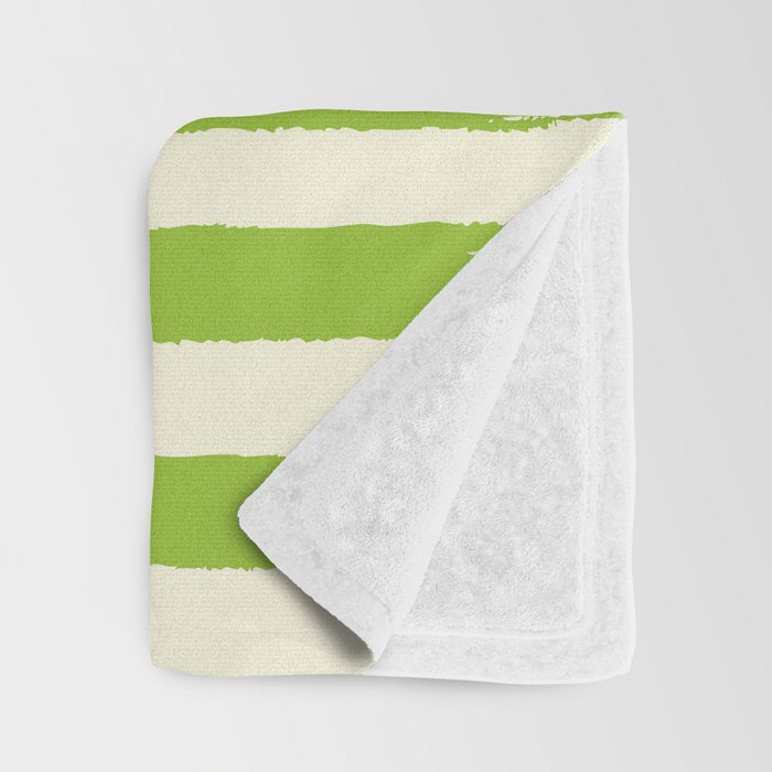 Green Retro Stripes Tomatoes Throw Blanket Gallery Image 3