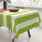 Green Retro Stripes Tomatoes Tablecloth Gallery Image 3