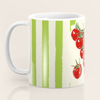 Green Retro Stripes Tomatoes Coffee Mug Gallery Image 3