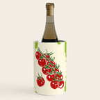 Green Retro Stripes Tomatoes Wine Chiller Gallery Image 1