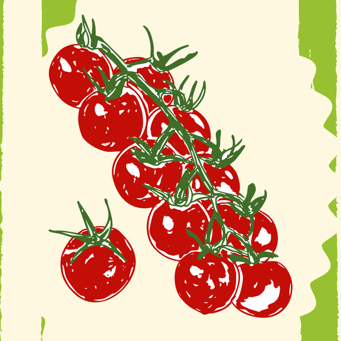 Green Retro Stripes Tomatoes Coffee Mug Gallery Image 2