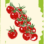Green Retro Stripes Tomatoes Coffee Mug Gallery Image 2