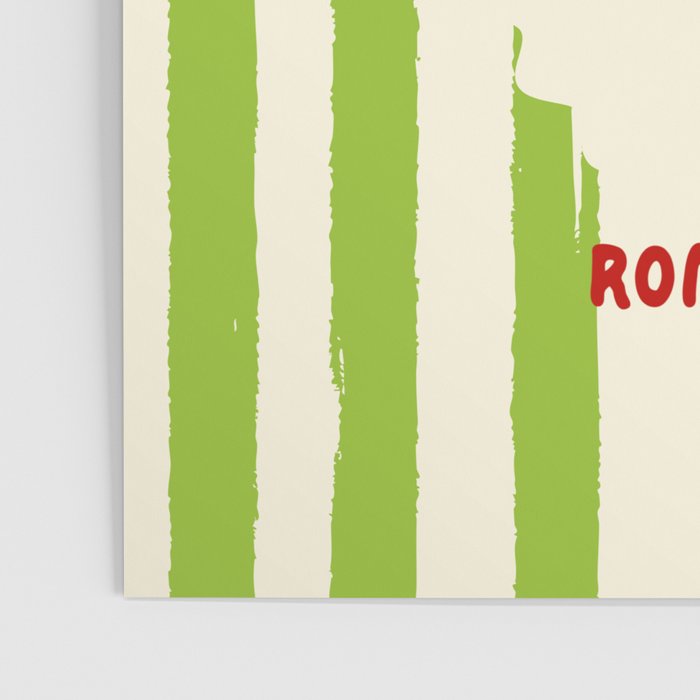Green Retro Stripes Tomatoes Poster Gallery Image 3