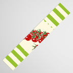 Green Retro Stripes Tomatoes Table Runner Gallery Image 3