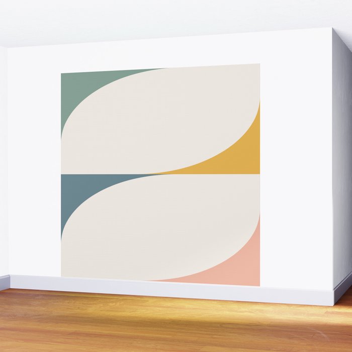 Almond Abstract X Wall Mural Gallery Image 2