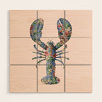 FLORAL LOBSTER Wood Wall Art Gallery Image 1