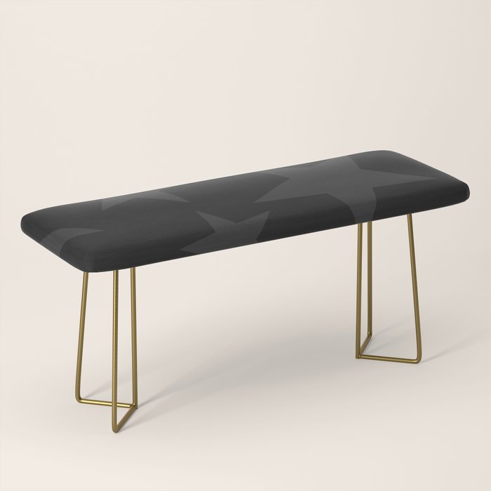 Stealth Grey and Jet Black Big Ol' Stars Bench Gallery Image 2
