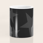 Stealth Grey and Jet Black Big Ol' Stars Coffee Mug Gallery Image 4