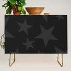 Stealth Grey and Jet Black Big Ol' Stars Credenza Gallery Image 1