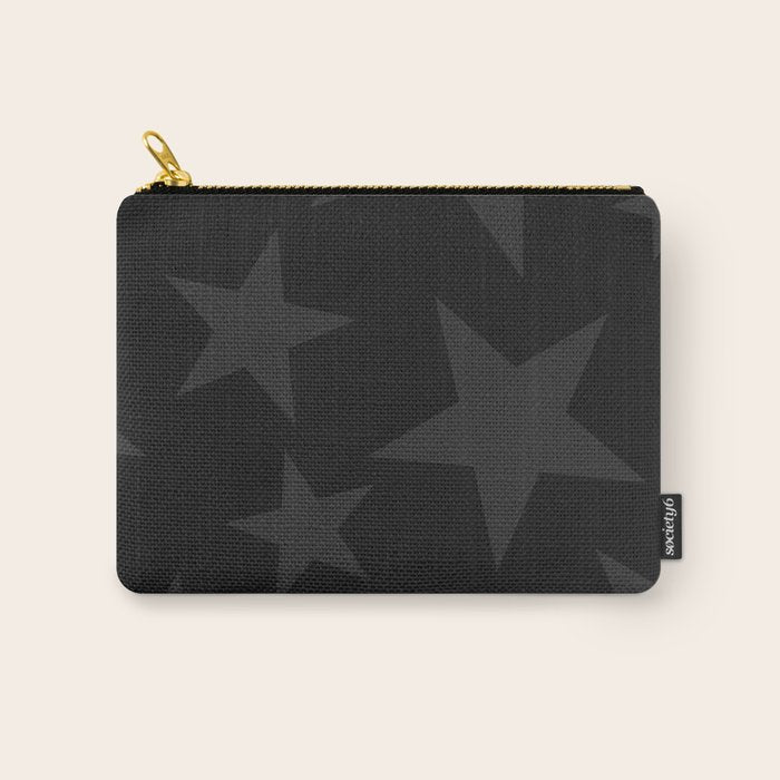 Stealth Grey and Jet Black Big Ol' Stars Carry All Pouch Gallery Image 1