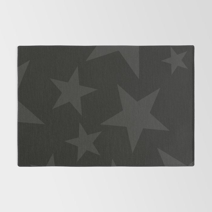 Stealth Grey and Jet Black Big Ol' Stars Rug Gallery Image 2
