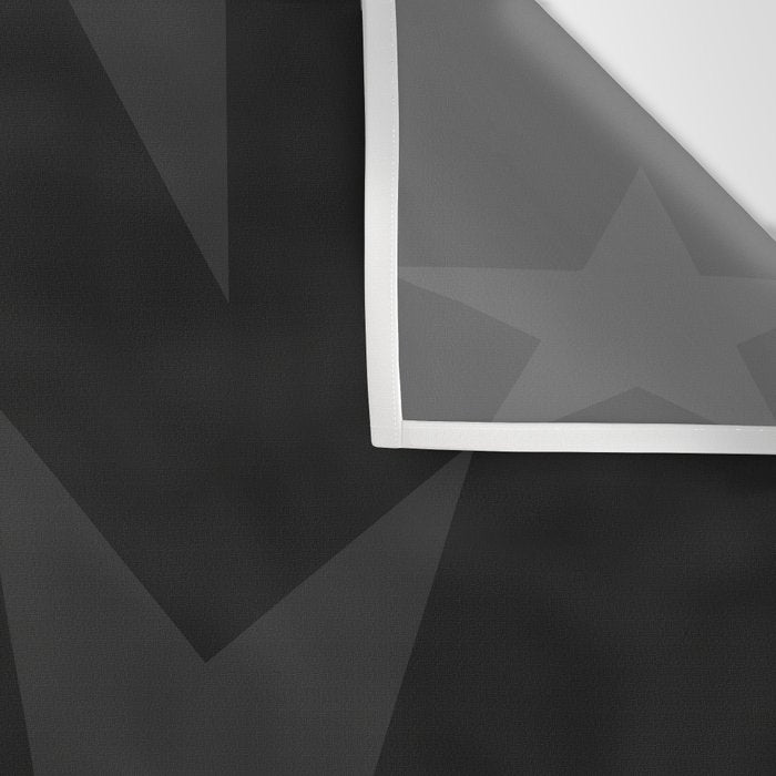 Stealth Grey and Jet Black Big Ol' Stars Wall Tapestry Gallery Image 3