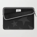 Stealth Grey and Jet Black Big Ol' Stars Laptop Sleeve Gallery Image 2