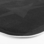 Stealth Grey and Jet Black Big Ol' Stars Bath Mat Gallery Image 3